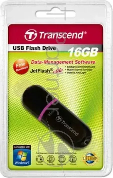 Флеш Диск TRANSCEND 16Gb Jetflash 300 TS16GJF300 USB2.0 черный