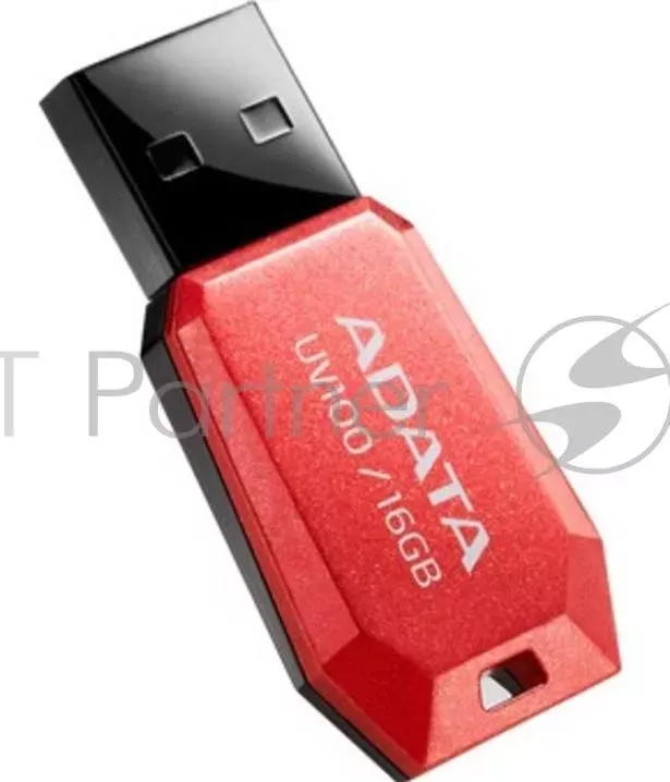 Флеш Диск AData 16Gb UV100 AUV100-16G-RRD USB2.0 красный