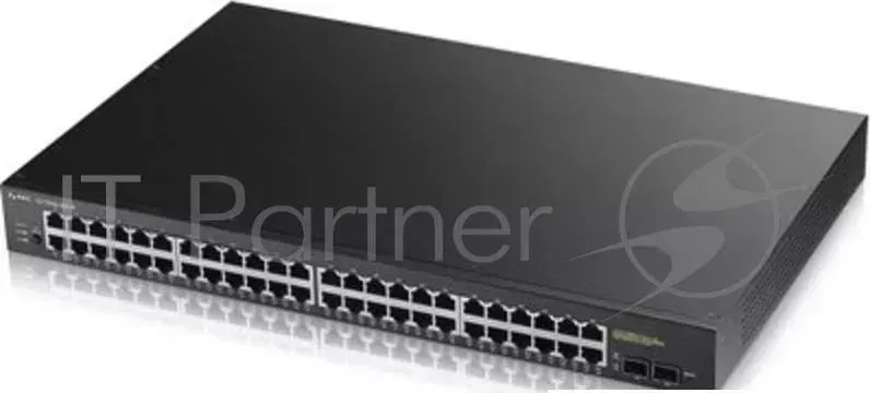 Коммутатор ZyXEL GS1900-48HP Интеллектуальный High Power PoE-коммутатор Gigabit Ethernet с 48 разъемами RJ-45 и 2 SFP-слотами ZyXEL с 48 и 2