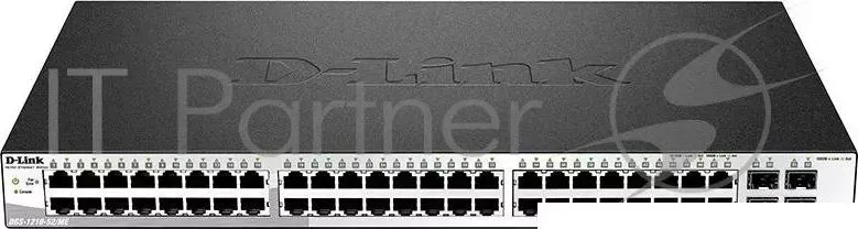 Сетевое оборудование D-LINK D Link DGS 1210 52/ME/A1A управляемый 19U 48x10/100/1000BASE T