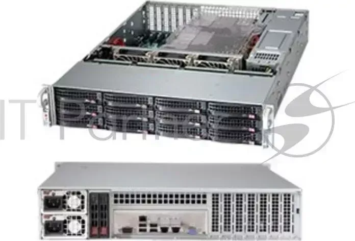 Корпус Supermicro CSE 826BAC4 R920LPB, 2U, 8 x SAS3 4 x hybrid NVMe 3.5 bays