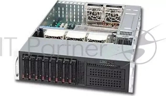 Корпус SUPERMICRO SC835TQ-R920B, 3U Extended ATX, 7 слотов, PSU 2 x 920Вт, Черный Supermicro 3U 7 2 x