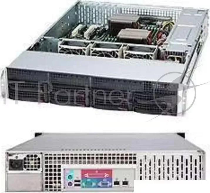 Корпус CSE-825TQC-600LPB Black 2U SC825TQC SAS3 LP Chassis w/ 600W PWS Supermicro CSE 825TQC 600LPB 2U LP w/