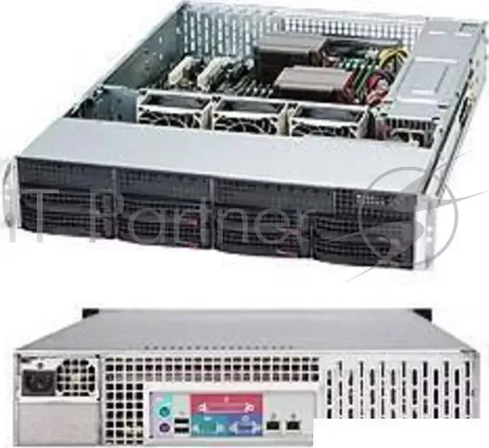 Корпус SuperMicro CSE-825TQ-600LPB Supermicro 2U, 13.68'x13', 8x3.5' hot swap SAS/SATA with SES2, 7xLP, 437x89x648mm, 600W