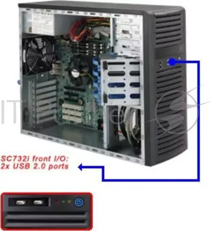 Корпус SuperMicro CSE-732i-865B Midi-Tower 865W черный Supermicro CSE 732i 865B