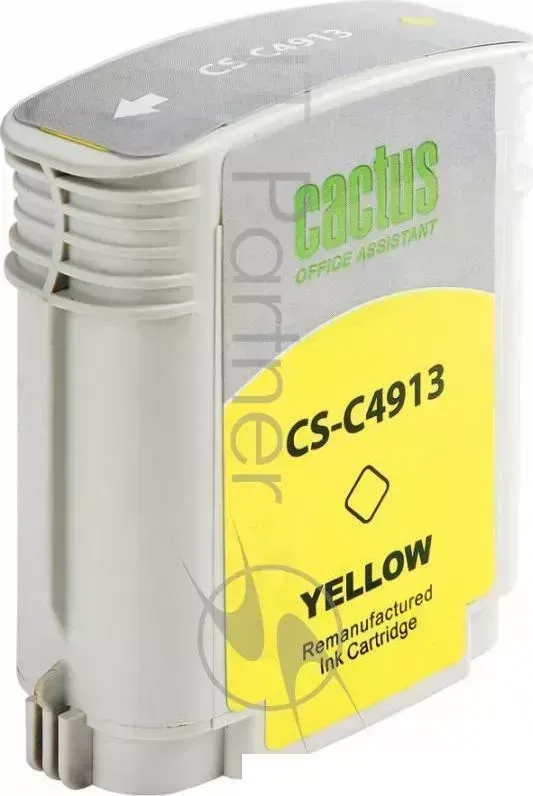 Картридж струйный CACTUS CS-C4913 желтый для №82 HP Design Jet 500/800C (72ml)