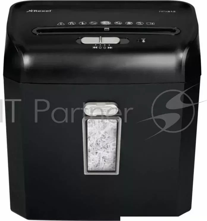 Шредер Rexel Promax RPX612 секр.P 4 /фрагменты/6лист./12лтр./скрепки/скобы/пл.карты