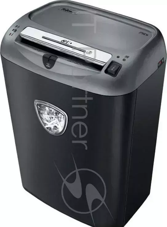 Шредер FELLOWES Powershred 75Cs FS 46750 FS 4675001/FS 4675002 авт., 3.9х50мм, 12лст., 27лтр., уничтожает: скобы, карты, скрепки, CD, селектор кол ва листов