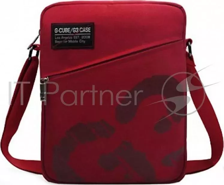 Сумка для ноутбука G-CUBE G Cube GP3 10R, размеры 23.8 x 27.8 x 6 см,полиэстер, красный, наплечный ремень,