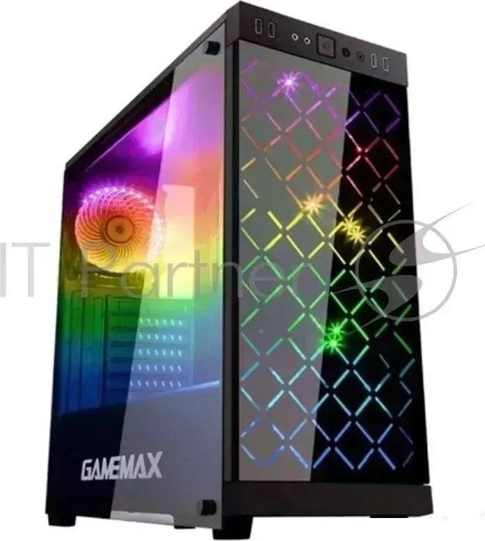 Корпус GameMax [Polaris Black] Корпус Polaris Black RGB-подсветка (без БП) GAMEMAX RGB подсветка без БП