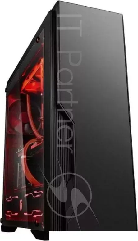 Корпус Deepcool DUKASE LIQUID без БП, большое боковое окно, черный, установлена система водяного охлаждения,ATX