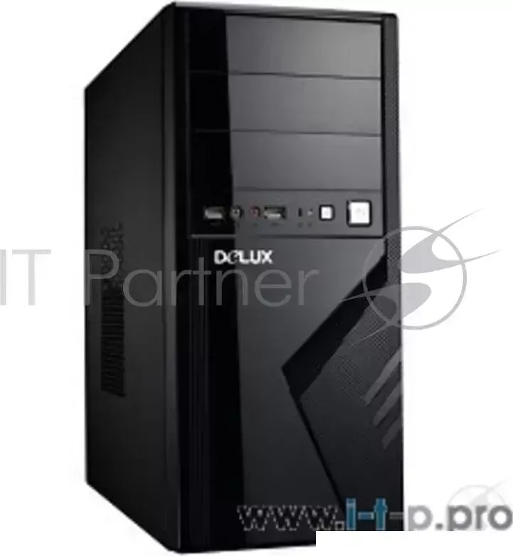 Корпус MidiTower DELUX DLC-MV875 500W (черный) ATX 2.03 {air duct, tac 1.1}