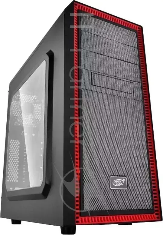 Корпус Deepcool TESSERACT SW RED без БП, боковое окно, черно-красный, ATX DEEPCOOL SW