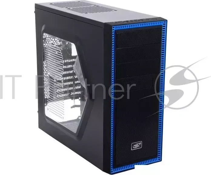 Корпус Deepcool TESSERACT SW Black , ATX, без БП, окно, 1x USB 3.0, 1x USB 2.0, 2x 12cm LED fan. DEEPCOOL SW боковое черный, ATX