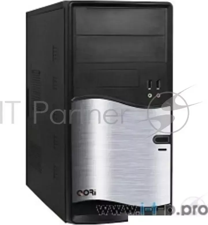 Корпус MiniTower QoRi QM105-A11 (черно-серый) (450W) Super Power QM105 A11 Black Silver mATX 450W USB/Audio