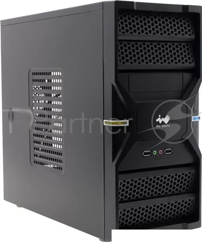 Корпус INWIN ENR036BL USB3.0 (Mini Tower, mATX, без БП, USB+Audio, черно-серебристый) <6120741>