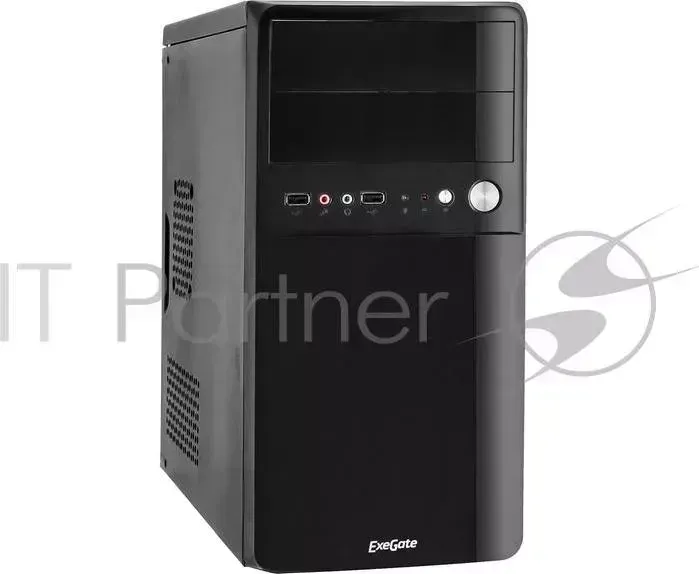 Корпус Minitower Exegate BA 110 Black, mATX, AA350, 80mm , 2*USB, Audio