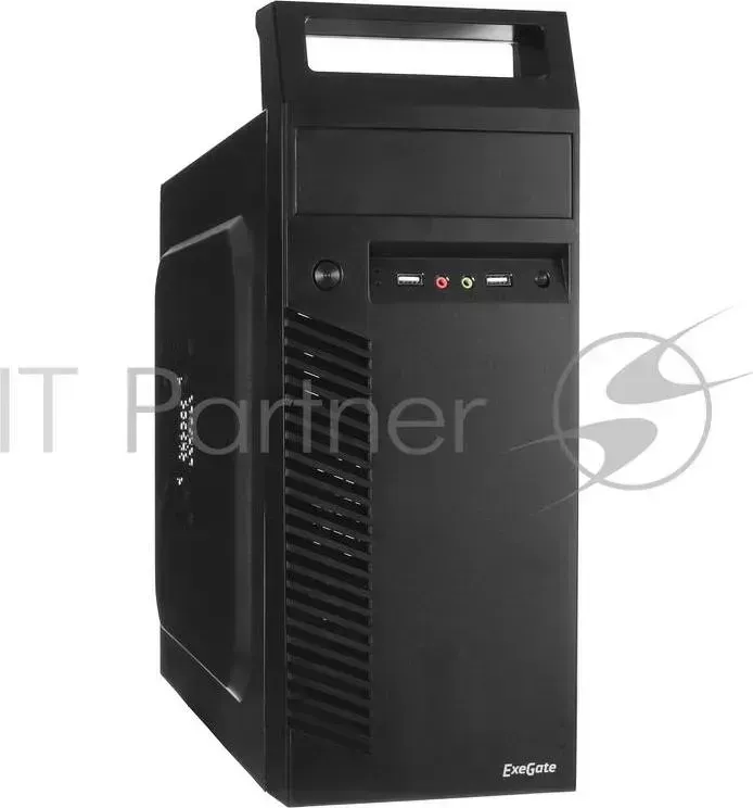 Корпус Exegate EX261431RUS Minitower QA-406 <Black, черные шасси и БП XP400, 120mm,ATX, 3*SATA,2*USB, Audio>