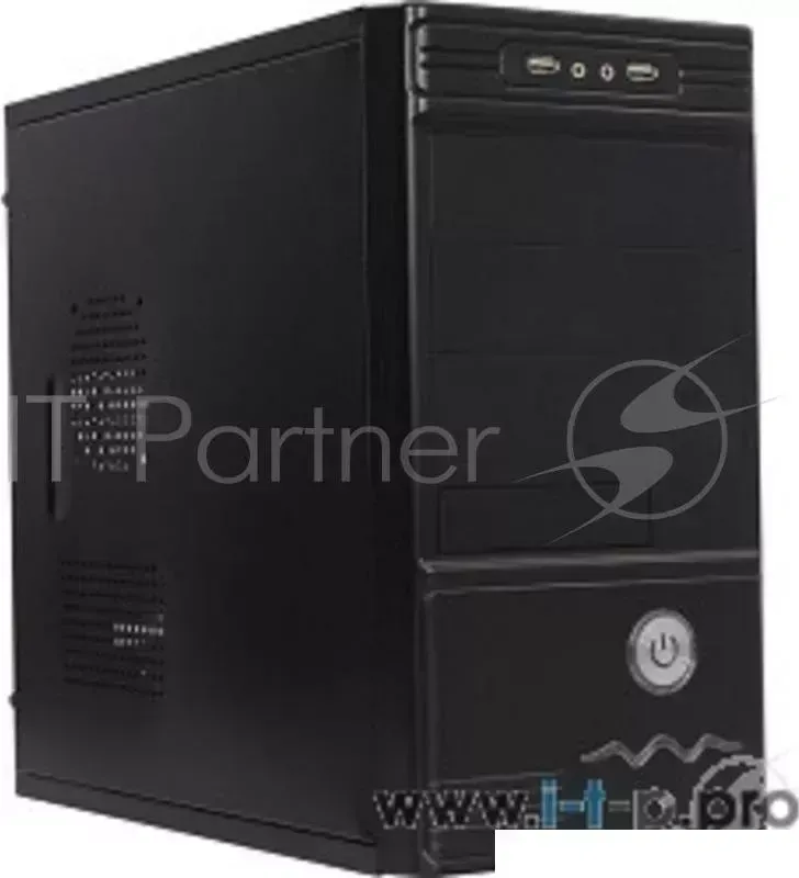 Корпус Minitower MA-368X <Black, БП UN500, 120mm, mATX, 3*SATA, USB, Audio>