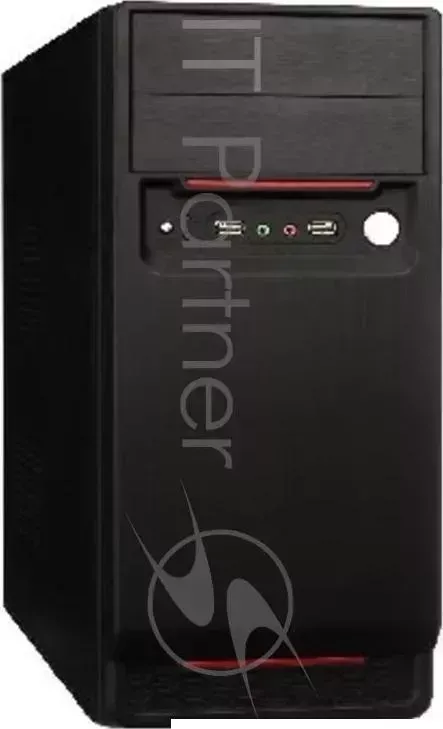Корпус Miditower Exegate AA 324 Black, БП AA350, 80mm, ATX, 2*SATA, USB, Audio