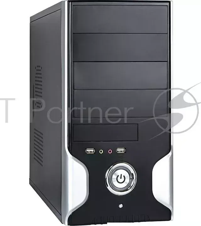 Корпус Minitower Exegate MA 363 Black Silver, БП CP400, 80mm, mATX, 3*SATA, USB, Audio