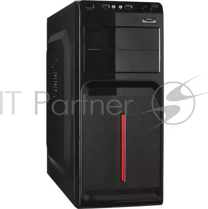 Корпус Miditower Exegate AB 221 Black, БП AB400, 80mm, ATX, 3*SATA, USB, Audio