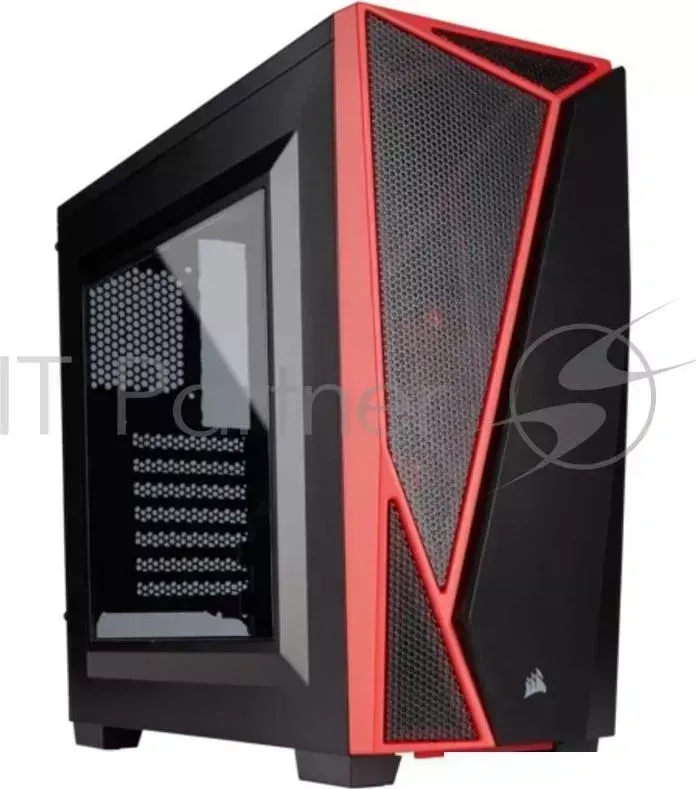 Корпус Carbide Series® SPEC-04 Tempered Glass CC-9011117-WW Mid-Tower Gaming Case — Black/Red
