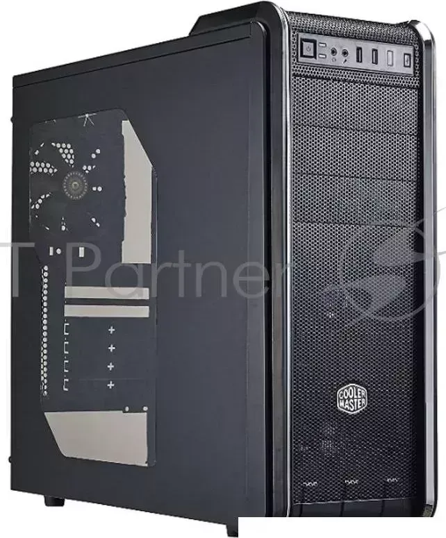 Корпус Cooler Master Case CM 590 III, Mid tower, USB 3.0 x 1, USB 2.0 x 1, 2xFan (Blue LED), Black, ATX, window, w/o PSU