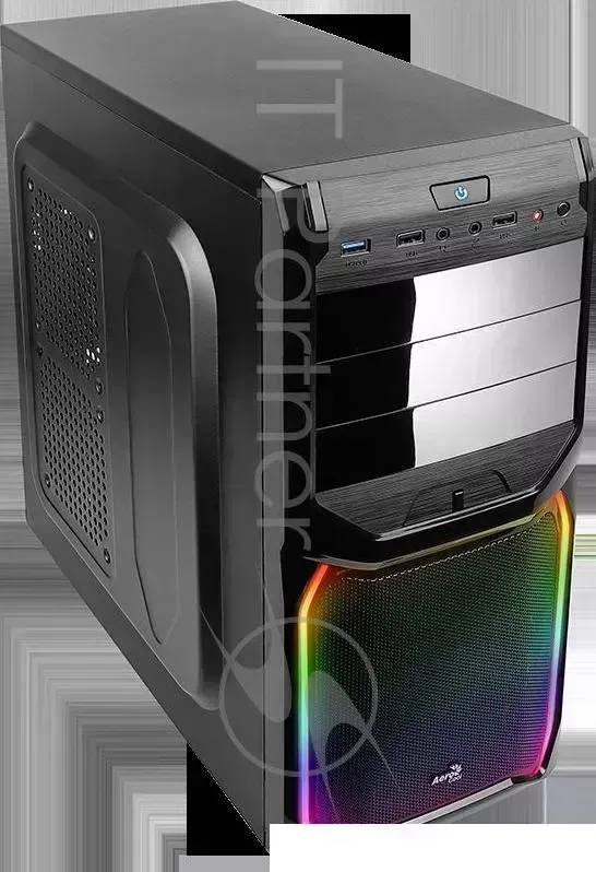 Корпус Aerocool [PGS-V] V3X RGB , ATX, без БП, 1х USB 3.0 + 1х USB 2.0, с RGB подсветкой AEROCOOL , + с