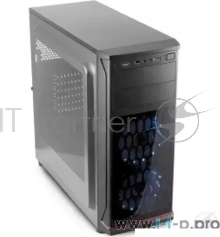 Корпус 3Cott G08 черный , ATX, без БП, игровой, 1x USB 3.0, 1x USB 2.0, окно, 2х 12см LED, Г 450 * Ш 190 * В 455 мм.
