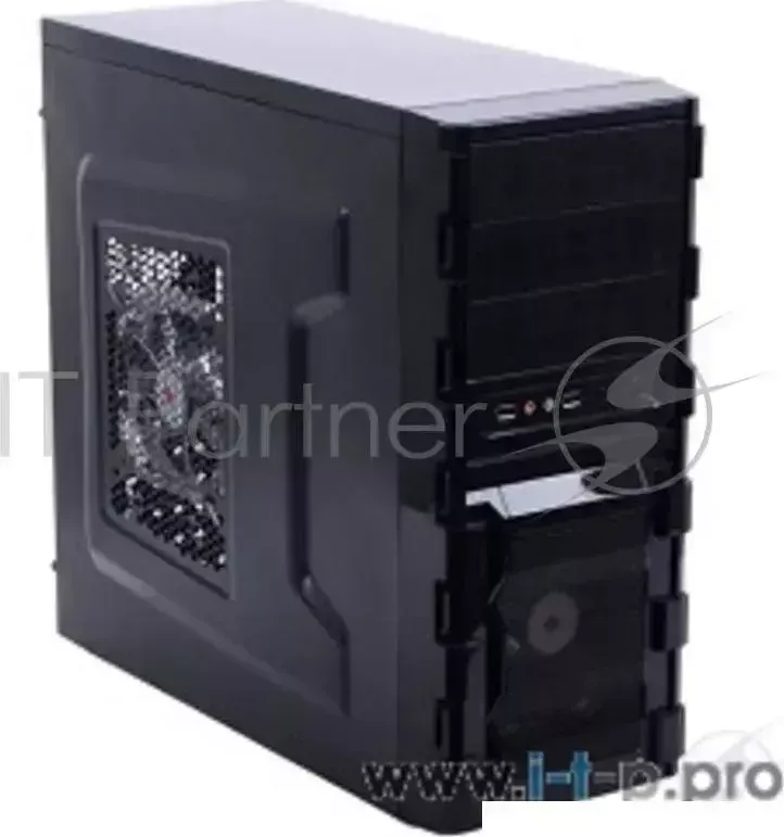 Корпус 3Cott 1811 ATX w/o PSU, окно USB 3.0 с доп.коннектором USB 2.0 , 2х 12см новые красные вент ры, Black