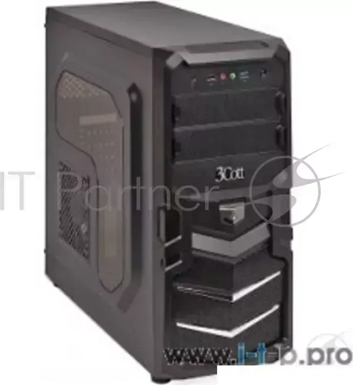Корпус 3Cott 1815 ATX, без БП, окно, 1x USB3.0 с доп. коннектором USB 2.0 , 1x USB2.0, 2х12см новые красные вент ры, HD аудио, фильтр от пыли.
