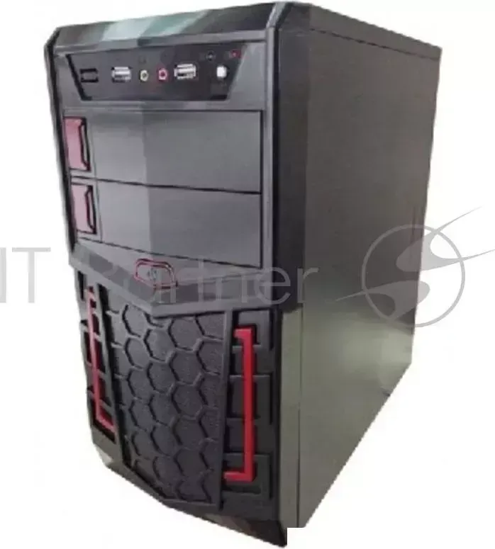Корпус 3Cott 3C MATX XH1B "Ultron" для игрового компьютера, mATX, блок питания 500 Вт, выходы USB 2.0x2, аудиовыход, микрофонный вход