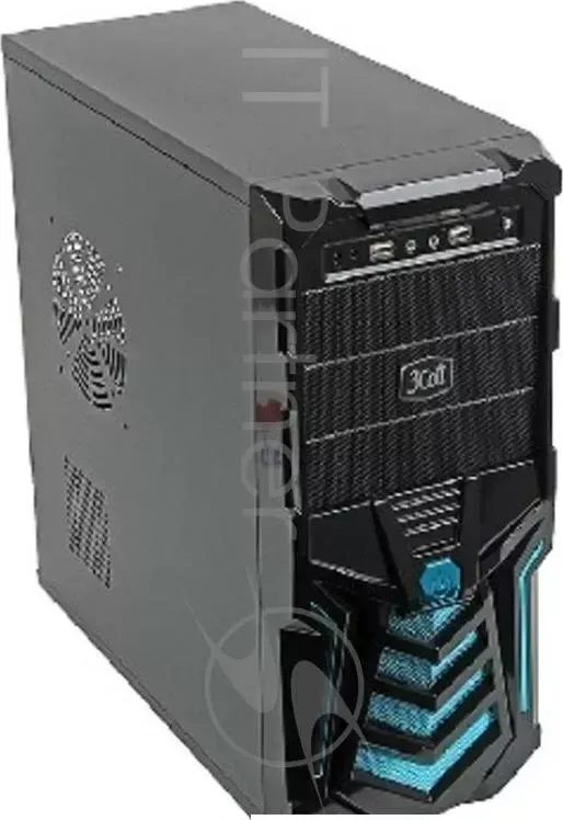 Корпус 3Cott 3C ATX110GB "Gladiator" 500Вт USB 2.0x2 Blue