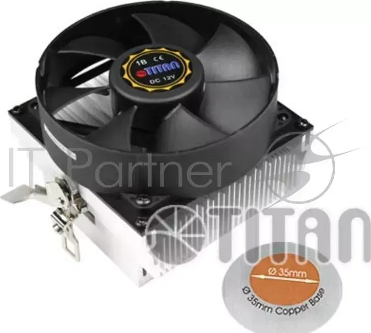 Вентилятор Cooler Titan DC K8M925B/CU35/DC K8M925B/R/CU35 для AM2/AM3/K8, 2200 rpm, 26.2dBA, медный