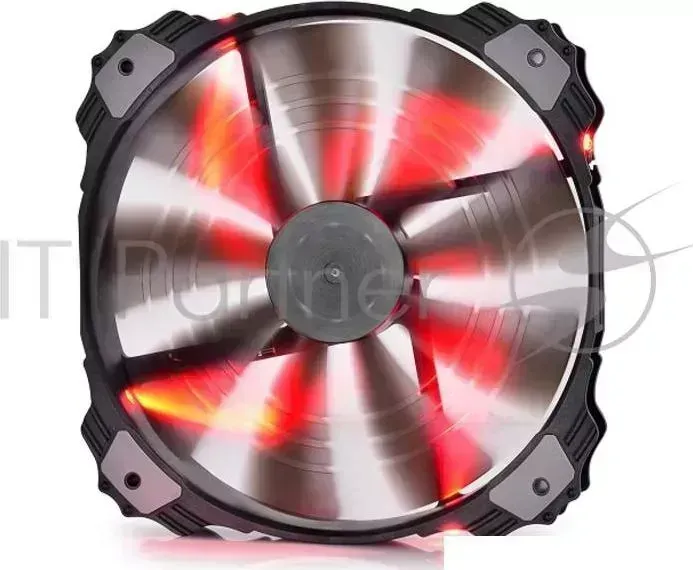 Вентилятор DEEPCOOL Xfan200RD 200x200x32мм 20шт./кор, пит. от мат.платы и БП, красная подсветка , 700об/мин Retail blister