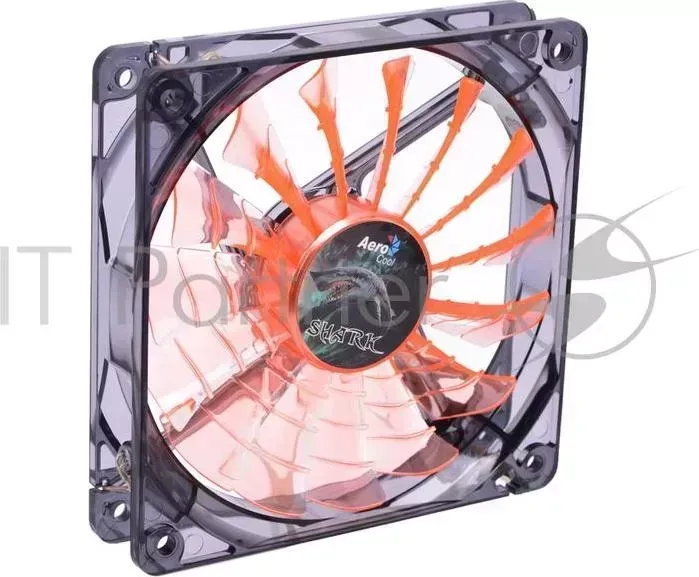 Вентилятор Aerocool Shark 14см "Evil Black Edition" (оранж. подсветка), 3+4 pin, 50 CFM, 800 RPM, 14.5 dBA AEROCOOL 50