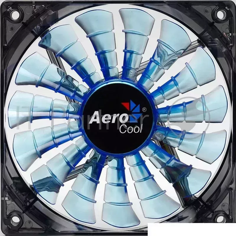 Вентилятор Aerocool Shark 14см "Blue Edition" (синяя подсветка), 3+4 pin, 50 CFM, 800 RPM, 14.5 dBA AEROCOOL 50