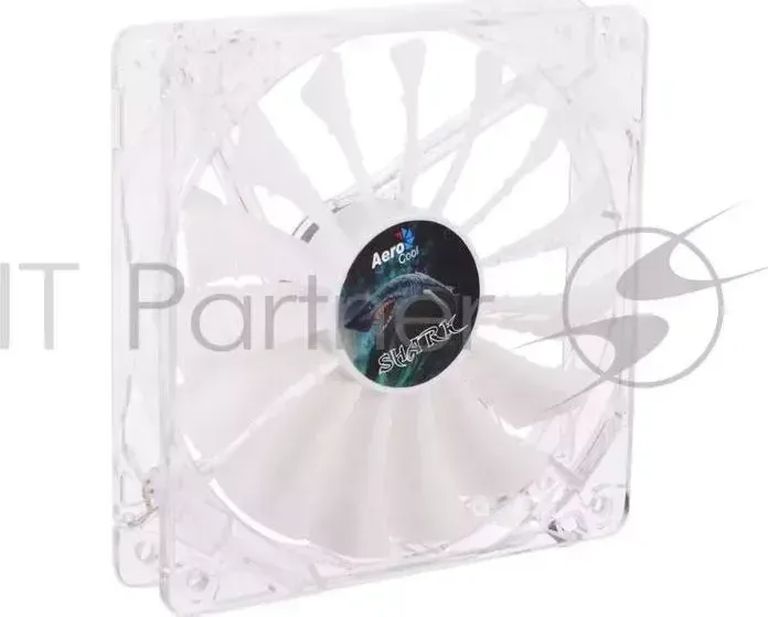 Вентилятор Aerocool Shark 12см "Great White Edition" (белая подсветка), 3+4 pin, 32.5 CFM, 800 RPM, 12.6 dBA