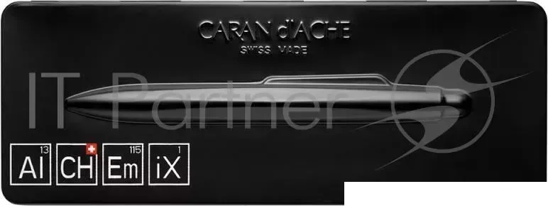 Ручка дверная CARANDACHE шариковая Office Alchemix (4880.496) корпус:Carbone/Chrome M синие чернила подар.кор.
