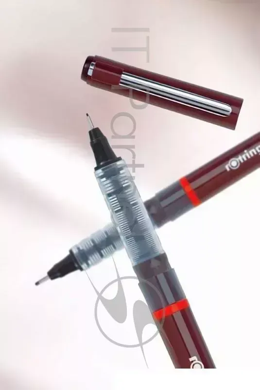 Ручка дверная ROTRING для черчения Tikky Graphic толщина 0.8мм цвет бордовый цвет чернил черный