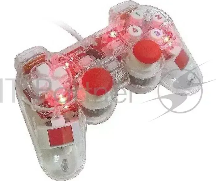 Геймпад 3Cott Single GP 01 12 конпок, вибрация , USB, прозрачный корпус GP-01 12 ,