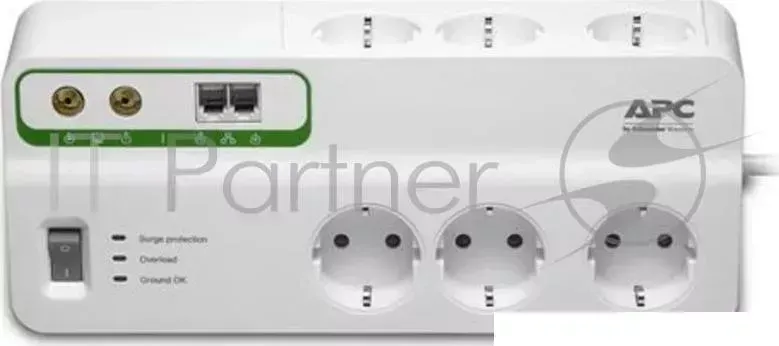 Сетевой фильтр APC Home/Office SurgeArrest 6 outlets with Phone and Coax Protection 230V Russia