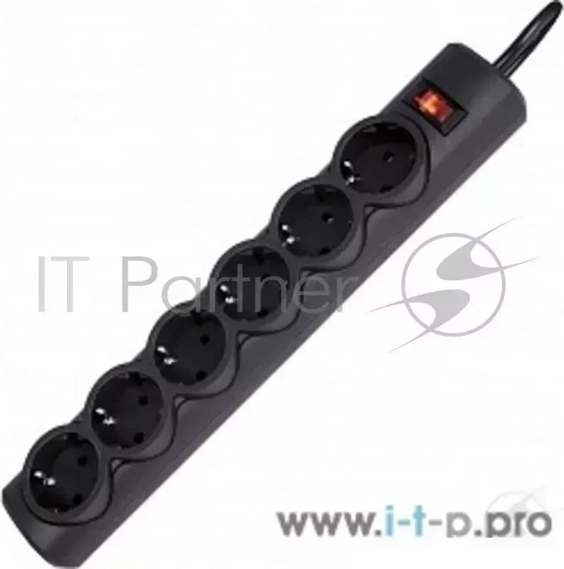 Сетевой фильтр DEFENDER DFS 155 / 6 розеток / ч рный / 5.0 м