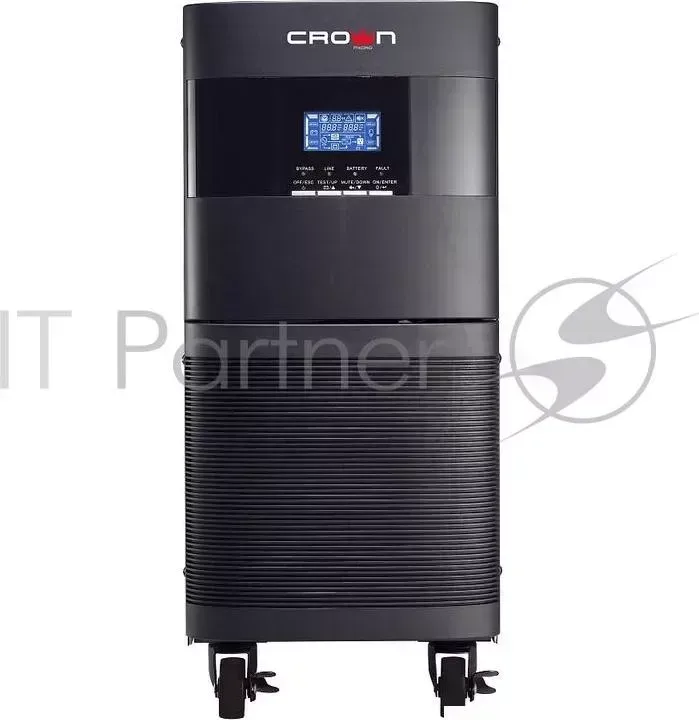 ИБП CROWN On-Line CMUOA-350-10K 10000VA/9000W, корпус металл, TOWER, АКБ 20*12V/9AH, PF-0.9, AVR 110-300V, порт USB/RS-232, EPO, розетки - клемная кол CROWN -