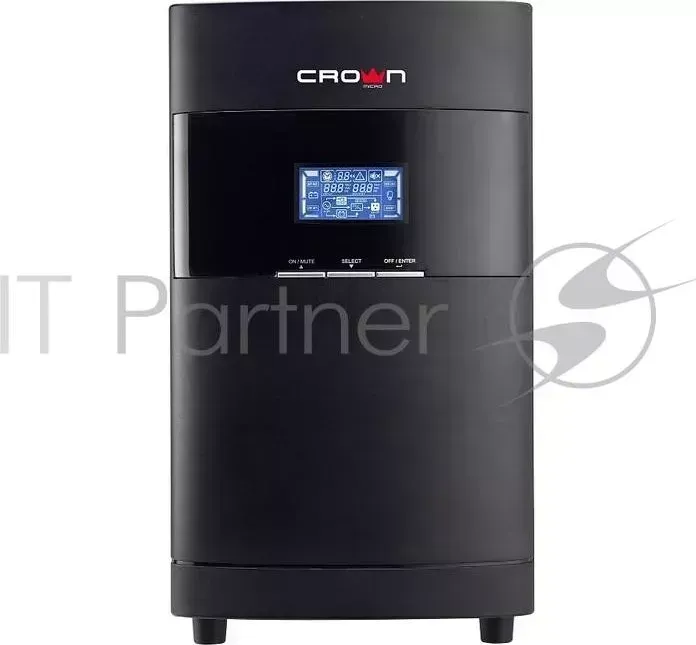 ИБП CROWN On-Line CMUOA-350-3K EURO 3000VA/2700W, корпус металл, TOWER, АКБ 6*12V/9AH, PF-0.9, AVR 110-300V, порт RJ-11/45+USB/RS-232, EPO, розетки 4* CROWN 4*