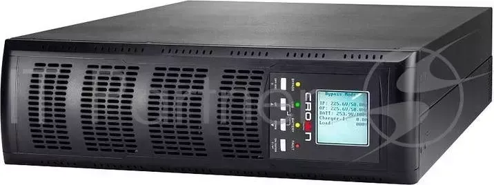 ИБП CROWN On-Line CMUOA-300X-10K 10000VA/9000W, корпус металл, TOWER&RACK, 3U+3U, АКБ 16*12V/7AH, PF-0.9, AVR 110-300V, порт USB+RS-232, EPO, розетки - клемная колодка (Ph+N+GND), входной кабель 2,5 м, вентилятор охлаждения, автомат, слот для SNMP, порт д