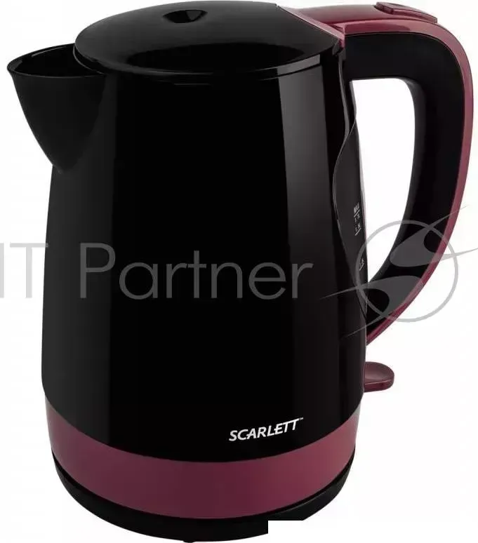 Чайник электрический SCARLETT SC EK18P26 1.7л. 2200Вт черный/бордовый корпус: пластик