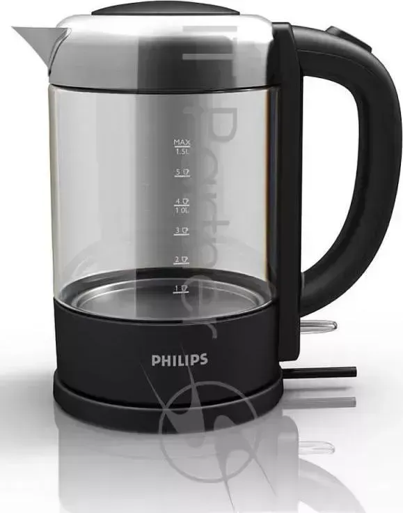 Чайник электрический PHILIPS HD9340 1.5л. 2200Вт черный корпус: стекло