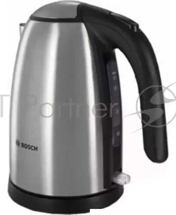 Чайник электрический BOSCH TWK7801 1.7л. 2200Вт серебристый/черный корпус: нержавеющая сталь